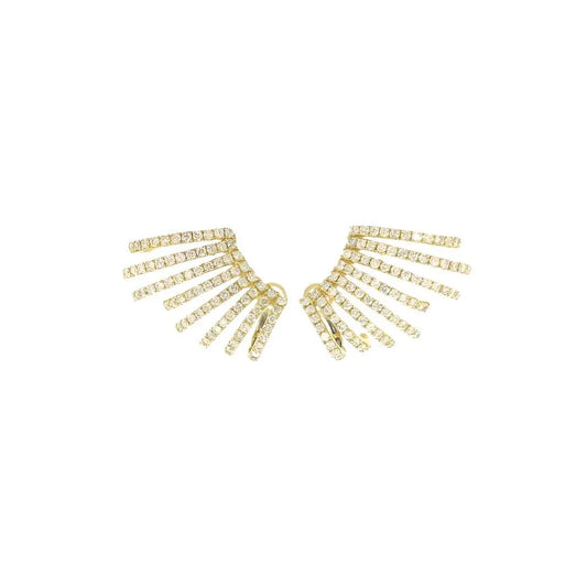 8 Rows Diamond Earrings Princess Jewelry Shop