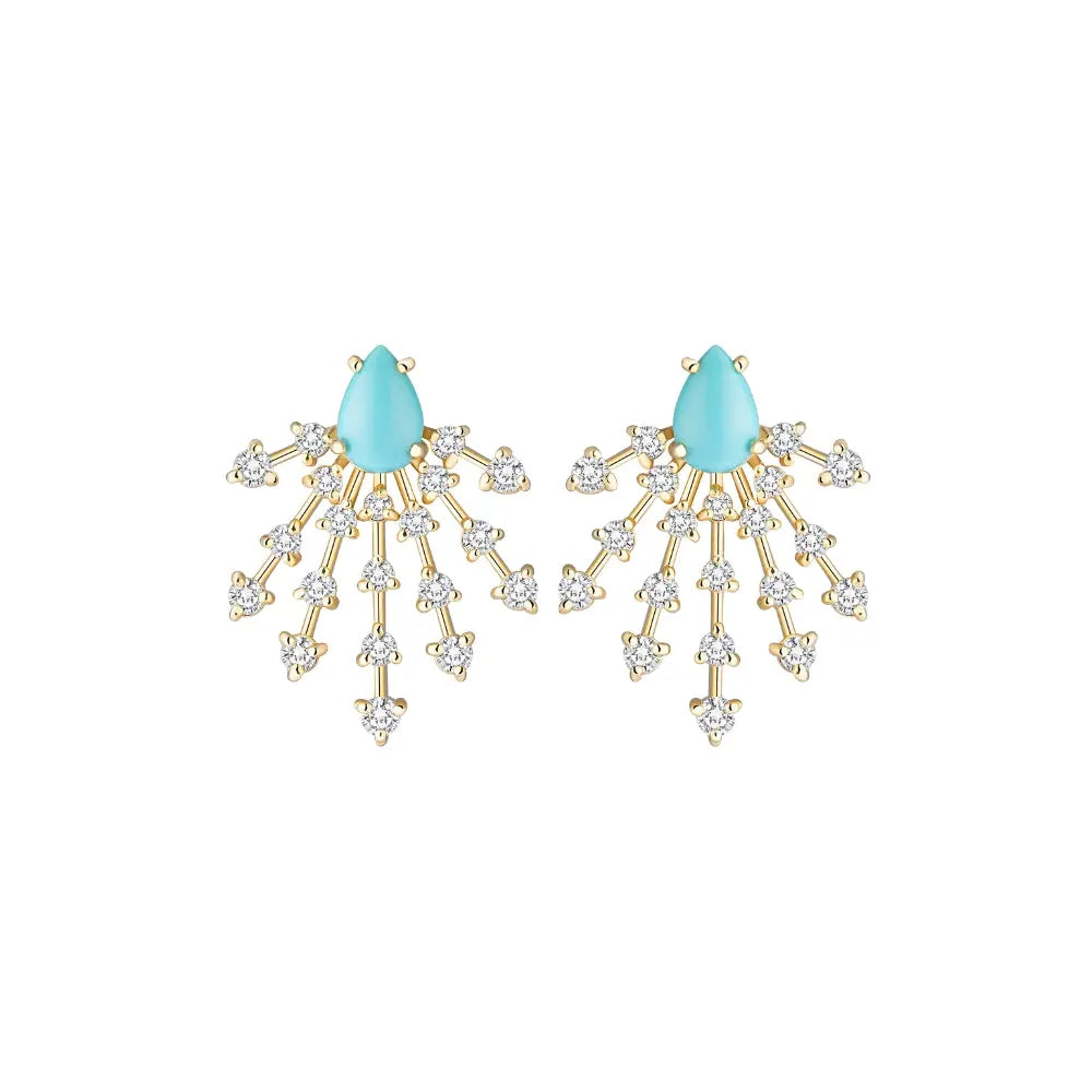   (ADD) LINES DIA EAR D0.7 14KY 3G Princess Jewelry Shop