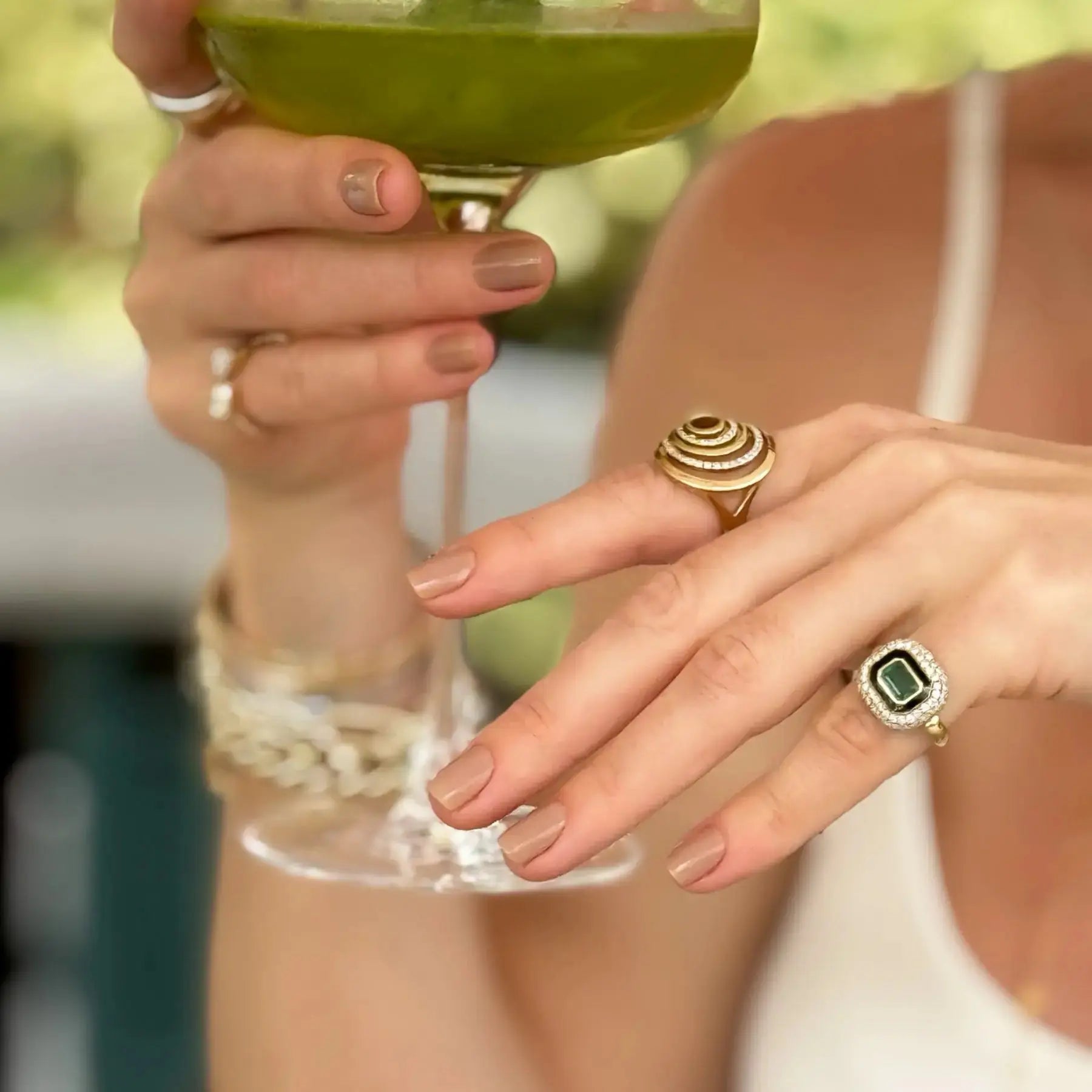 Modern diamond swirl ring fine jewelry JJ Jewelry