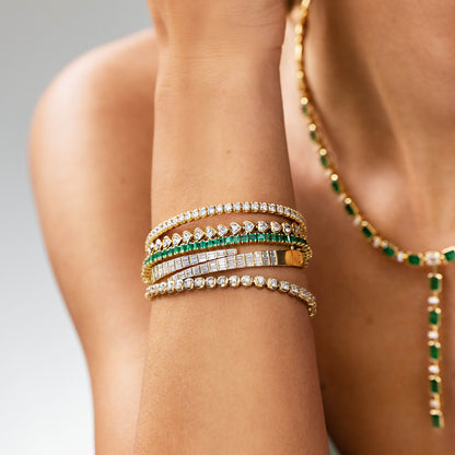 Classic Emerald Tennis Bracelet Princess Jewelry Shop
