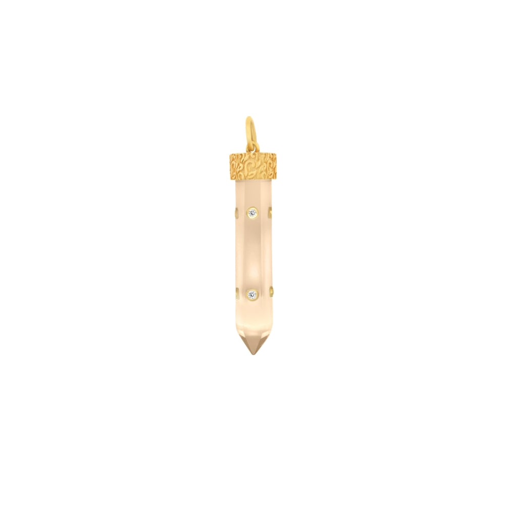 Clear Crystal and Diamond Pointed Pendant