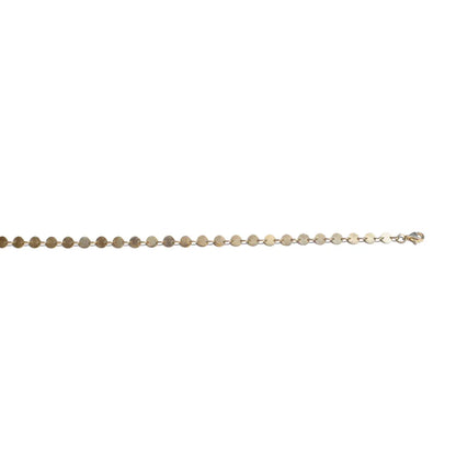 Close Gold Flat Ball Chain Anklet Princess Jewelry Shop