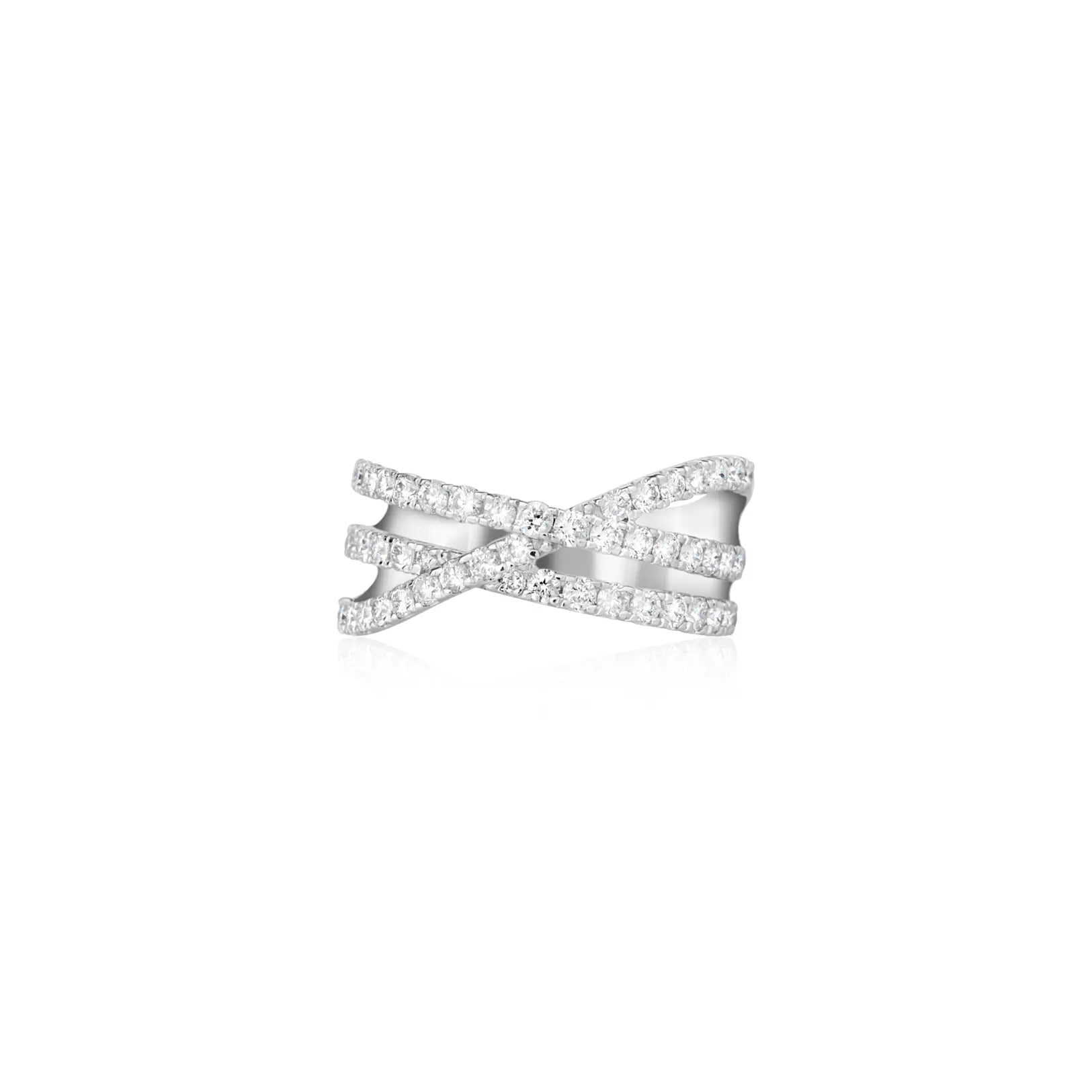 Crossing Rows Diamond Ring Princess Jewelry Shop