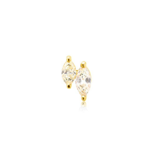 Double Marquise Yellow Diamond Studs Princess Jewelry Shop