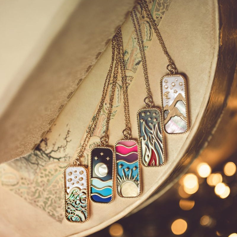 Earth Element Pendant Necklace in 18K Yellow Gold by Atelier Nawbar, view 4 | JJ Jewelry Miami