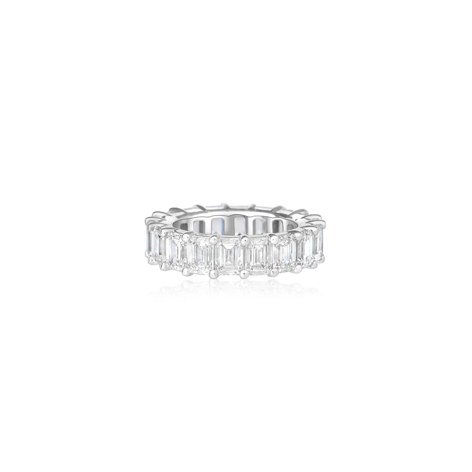 Emerald Cut Diamond Eternity Ring Princess Jewelry Shop