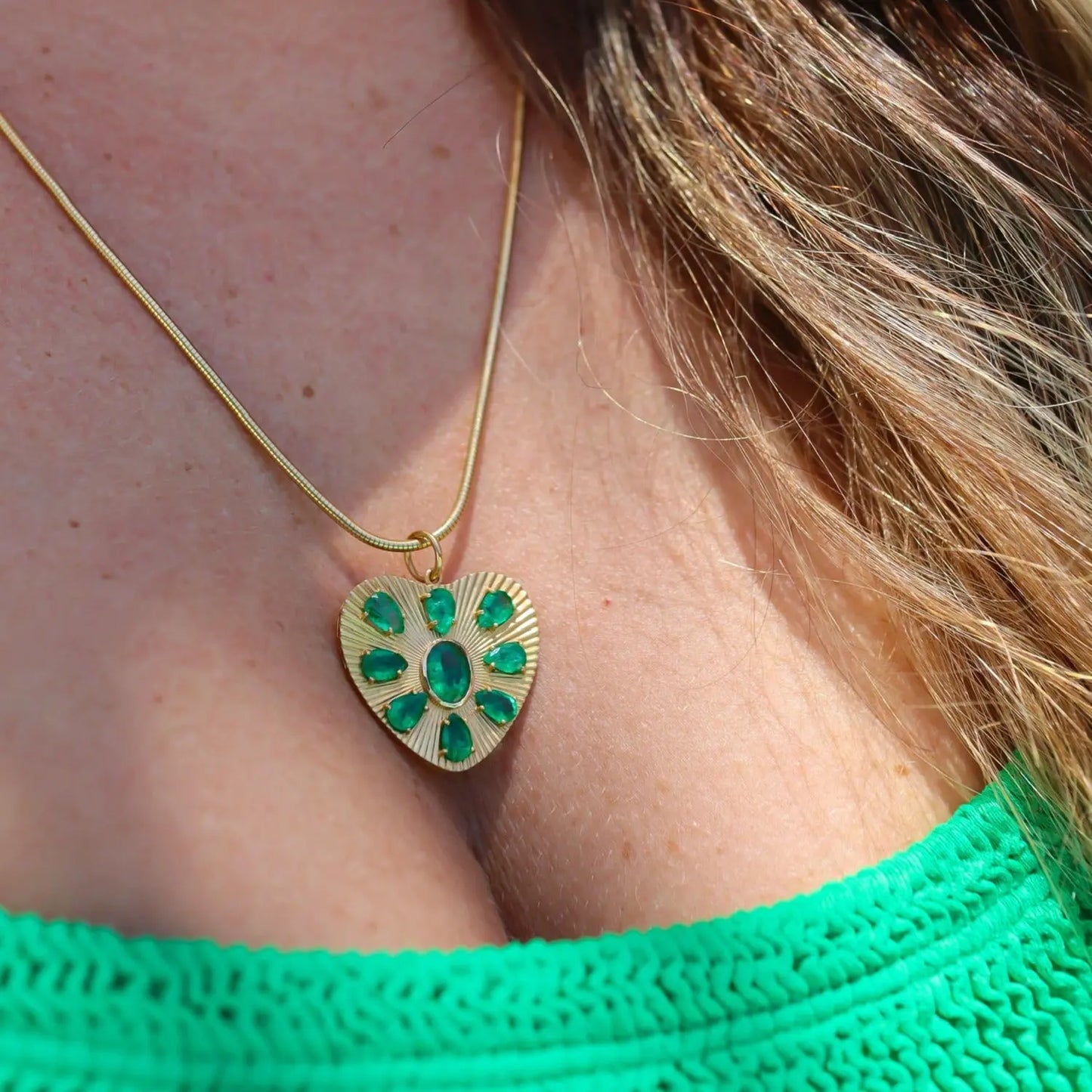 Emerald Heart Pendant Princess Jewelry Shop