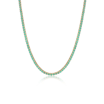 Emerald Tennis Necklace Princess Jewelry Shop