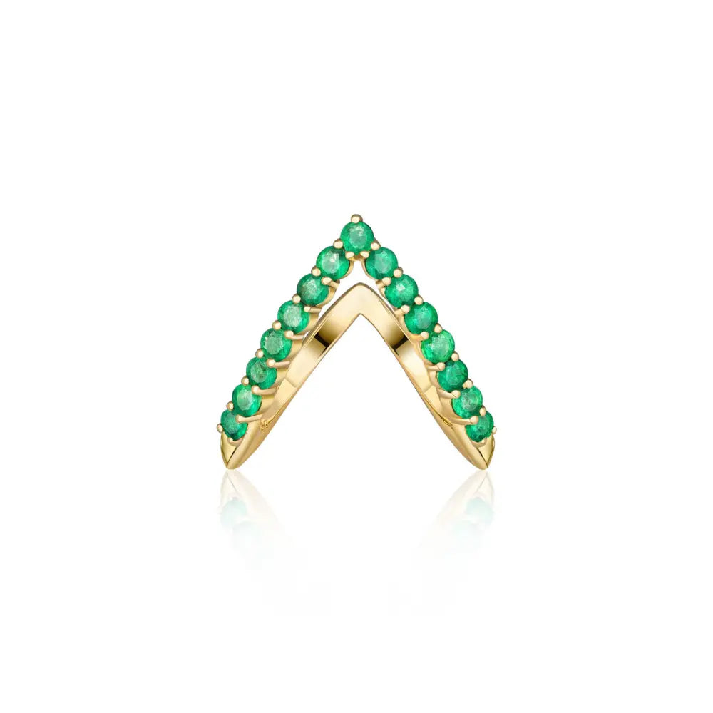 Emerald V Ring Princess Jewelry Shop