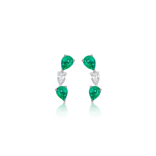 Emerald and Diamond Ear Crawler Princess Jewelry Shop