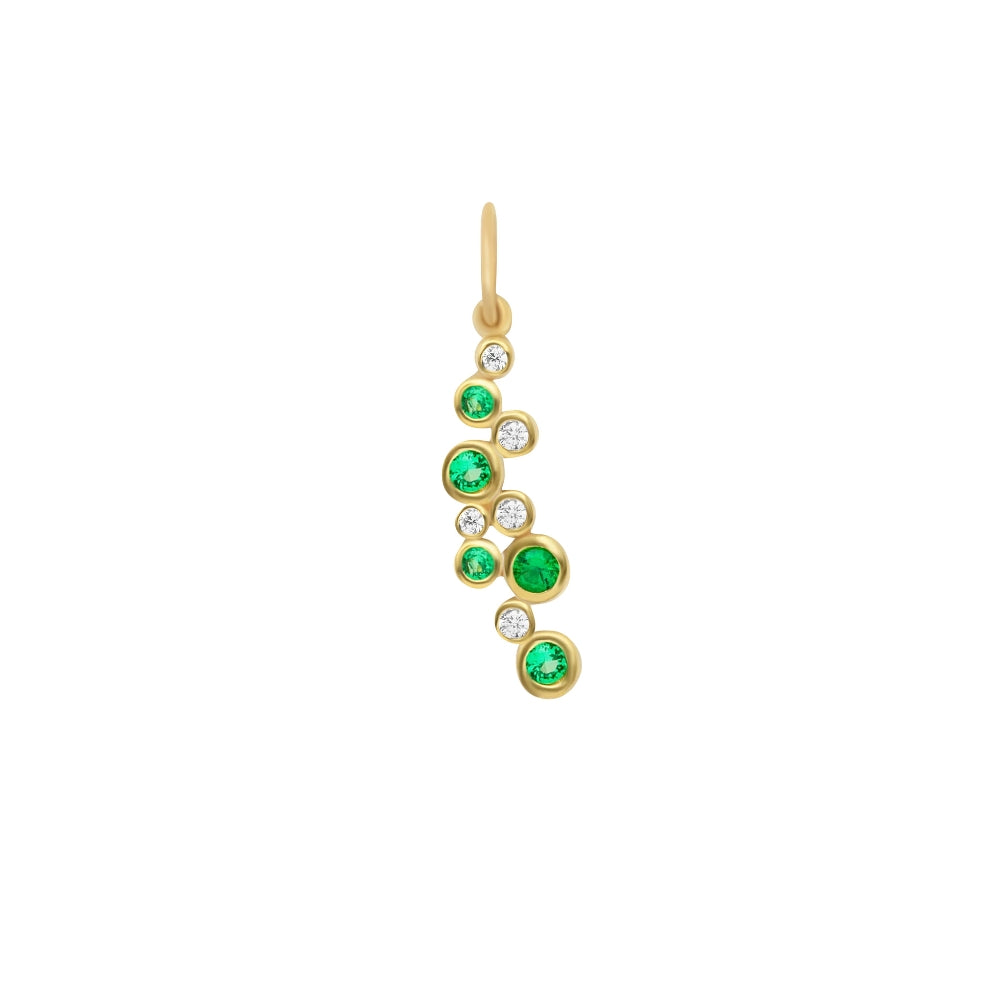 Emerald and Diamond Drop Pendant