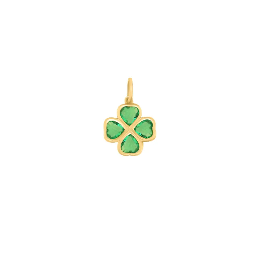 Four-Leaf Clover Emerald Pendant-Princess Jewelry Shop