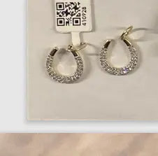   HORSESHOE PAVET DIA PEND 14KY D0.17 1G 13MM Princess Jewelry Shop