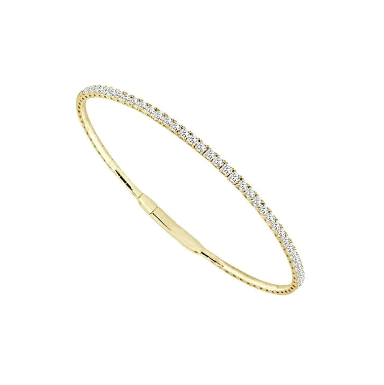   Half Eternity Flexible Diamond Bangle - 1.0 carat Princess Jewelry Shop