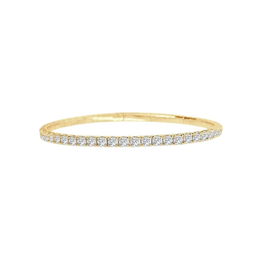 Half Eternity Flexible Diamond Bangle - 3.0 carats Princess Jewelry Shop
