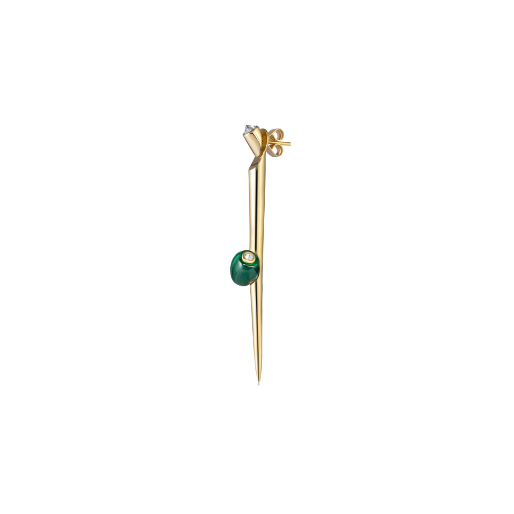 Malachite Martini Spike Earring