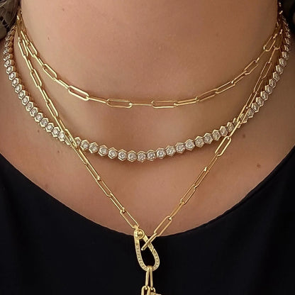 Janice Diamond Tennis Necklace Princess Jewelry Shop