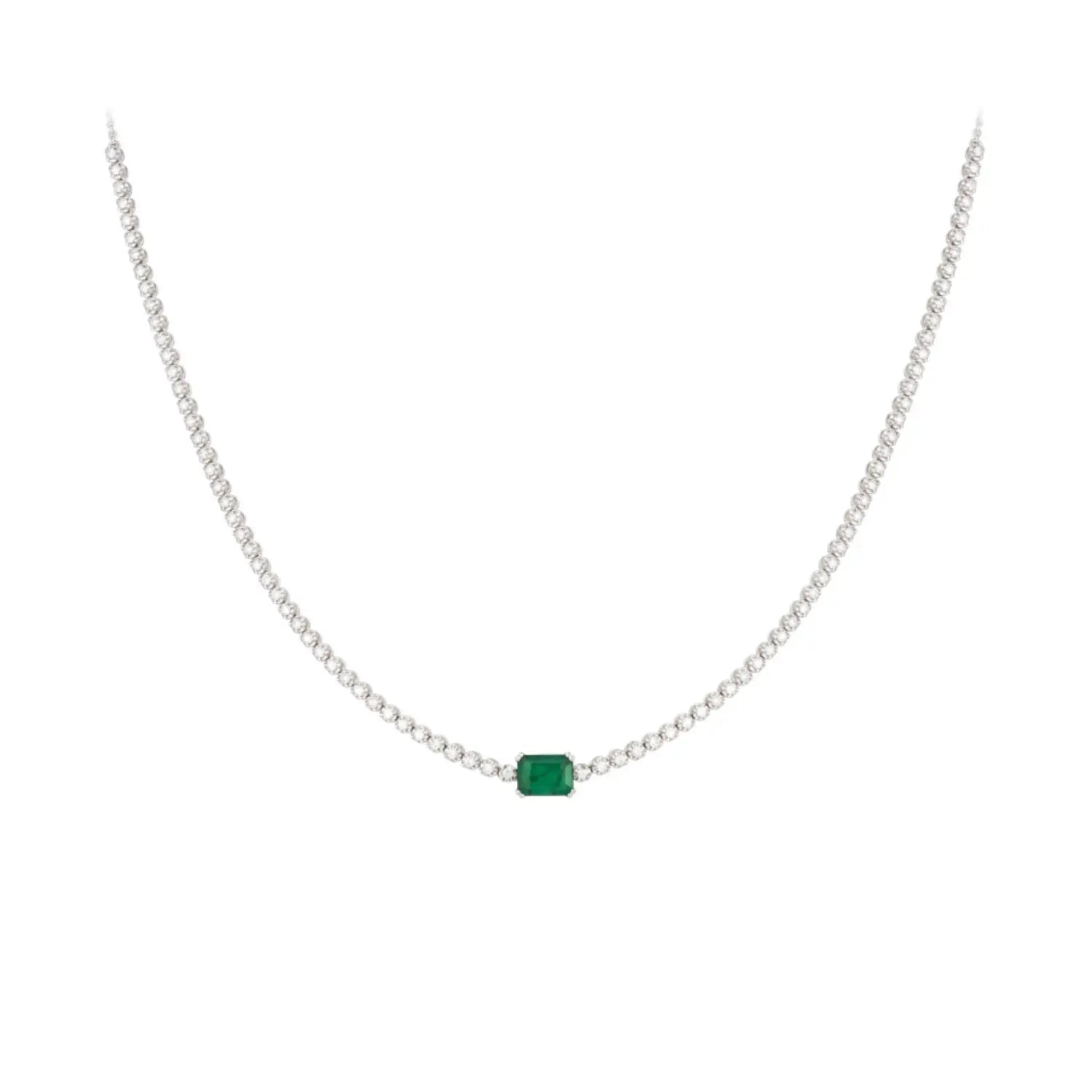 Jenny Emerald Diamond Necklace Princess Jewelry Shop