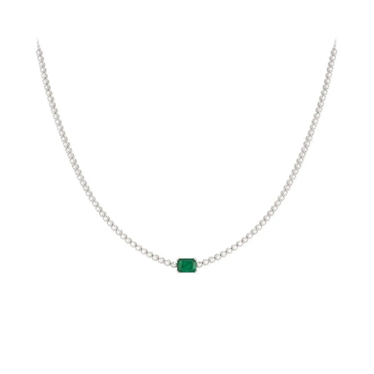 Jenny Emerald Diamond Necklace Princess Jewelry Shop