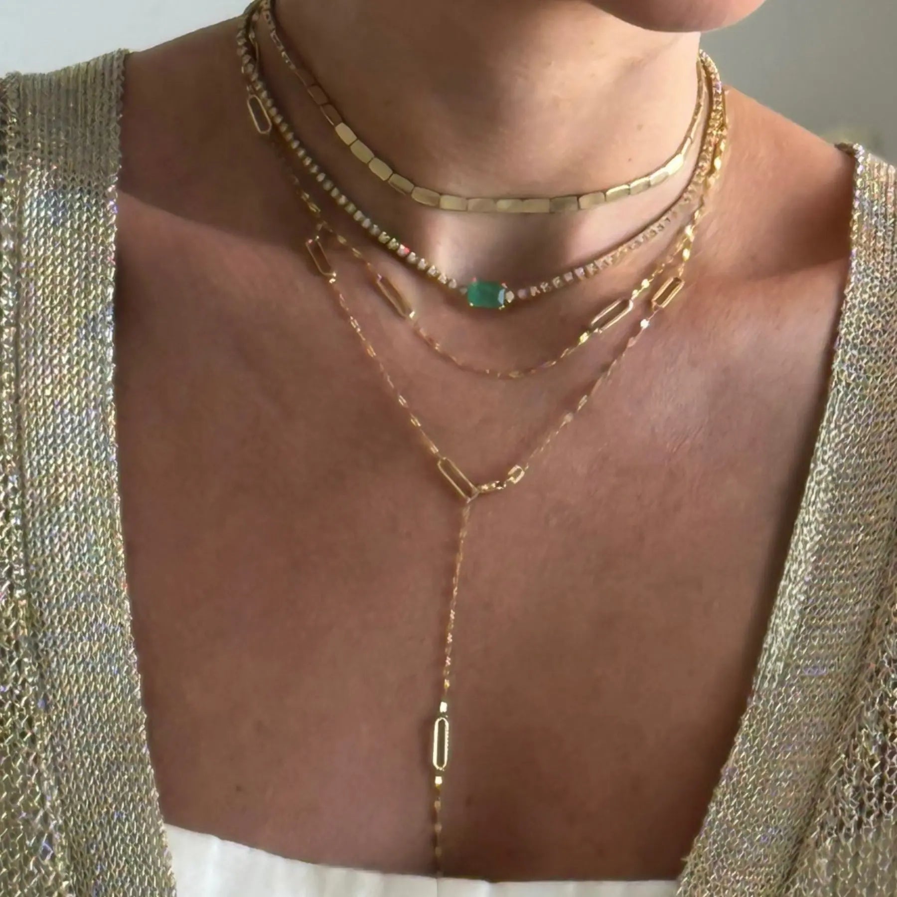   Jenny Emerald Diamond Necklace Princess Jewelry Shop