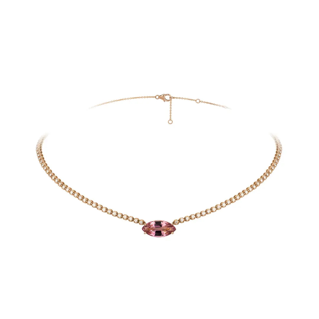 Lala Pink Tourmaline Necklace Princess Jewelry Shop