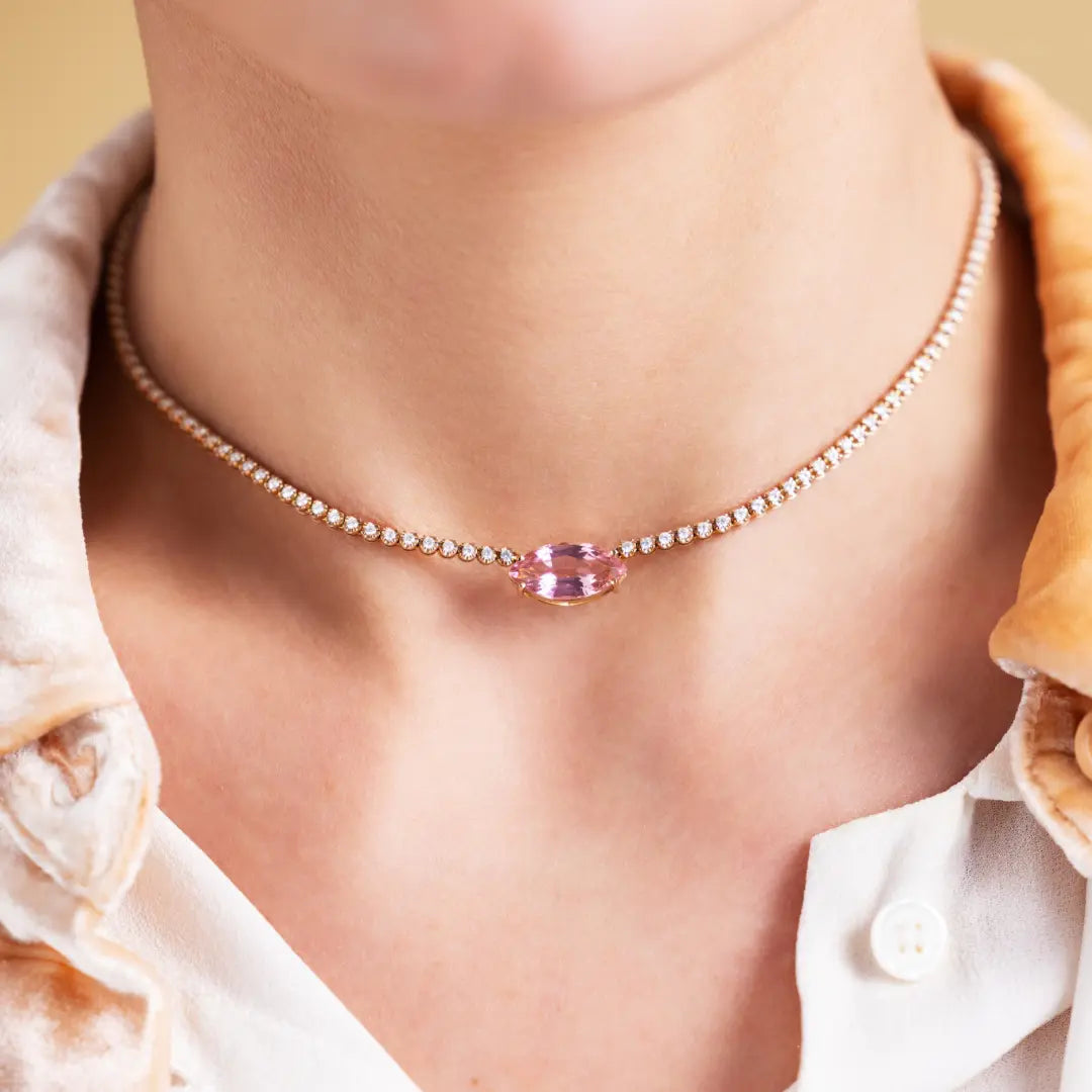 Lala Pink Tourmaline Necklace Princess Jewelry Shop