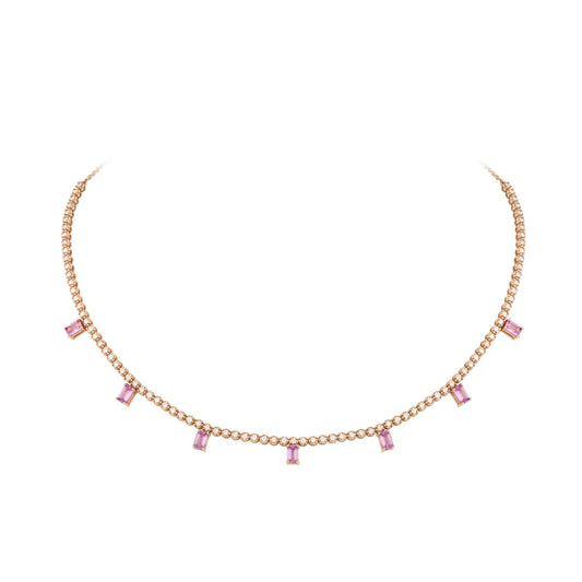 Lana Pink Sapphire & Diamond Choker Princess Jewelry Shop