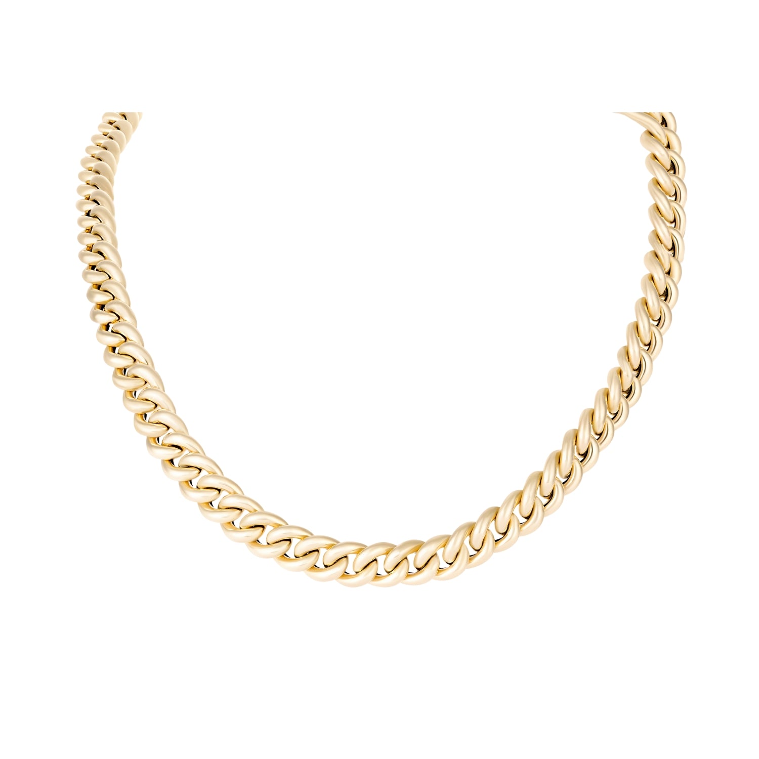 Large Cuban Link Chain Necklace in 14K Yellow Gold