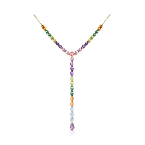 Lariat Rainbow Necklace | JJ Jewelry Miami