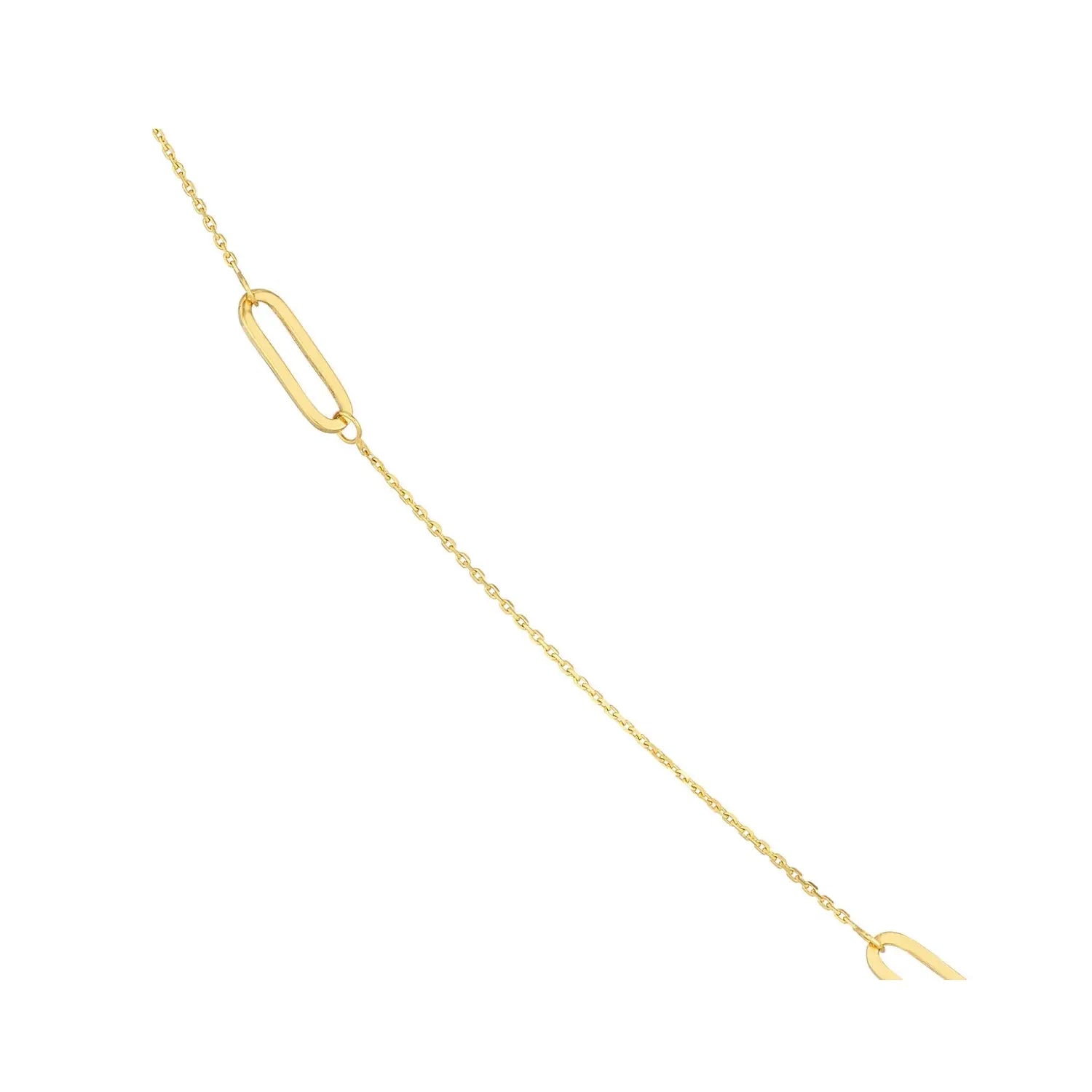 Long Golden Paperclip Chain Necklace-Princess Jewelry Shop