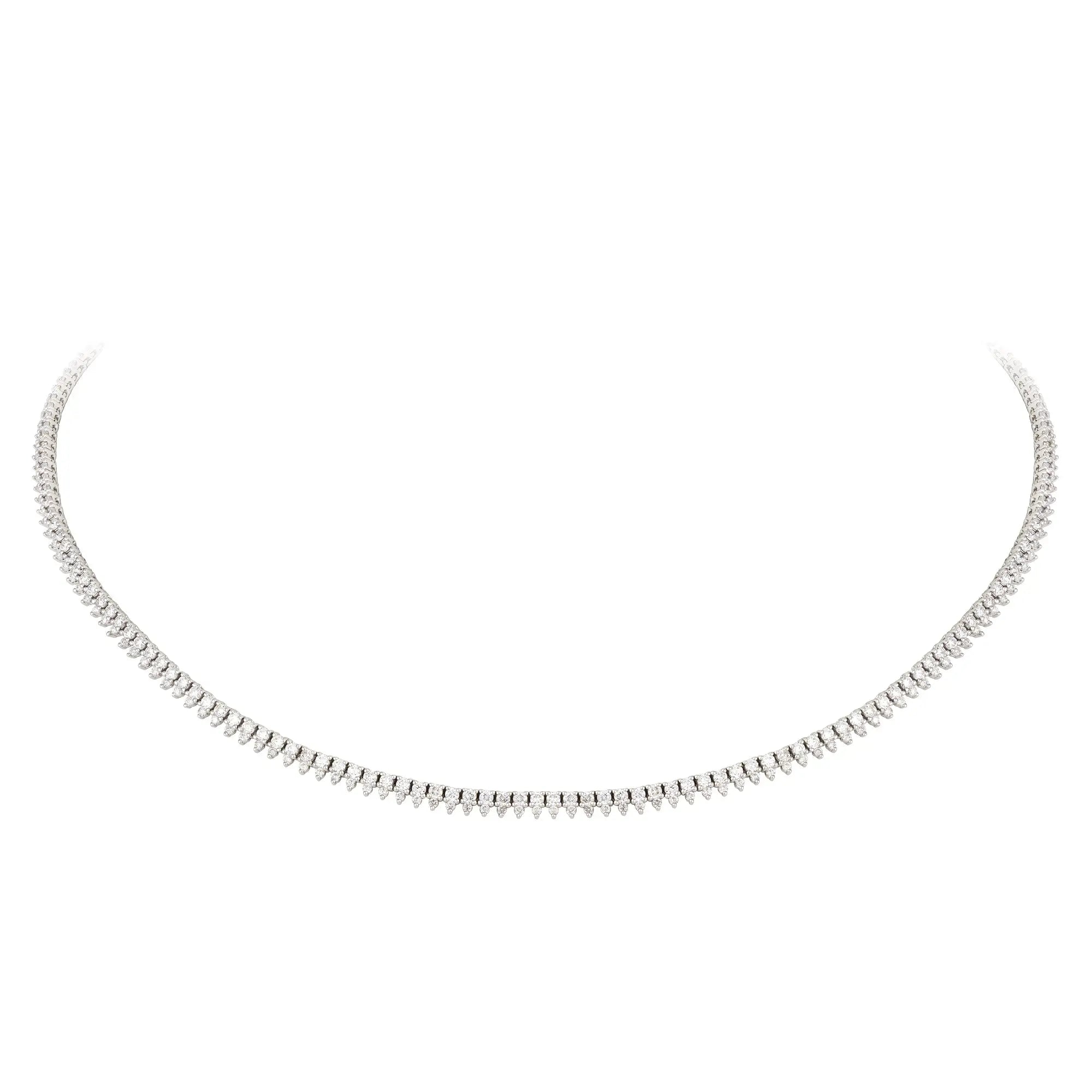 Lorena Diamond Tennis Necklace Princess Jewelry Shop