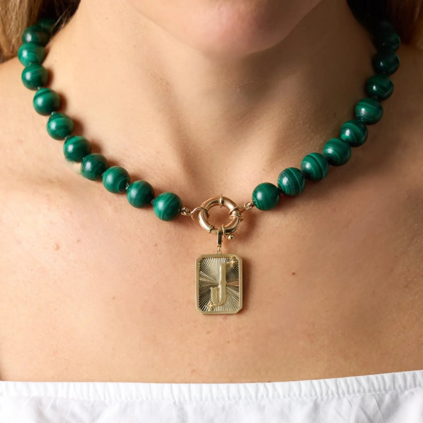  Malachite Bead Necklace Princess Jewelry Shop