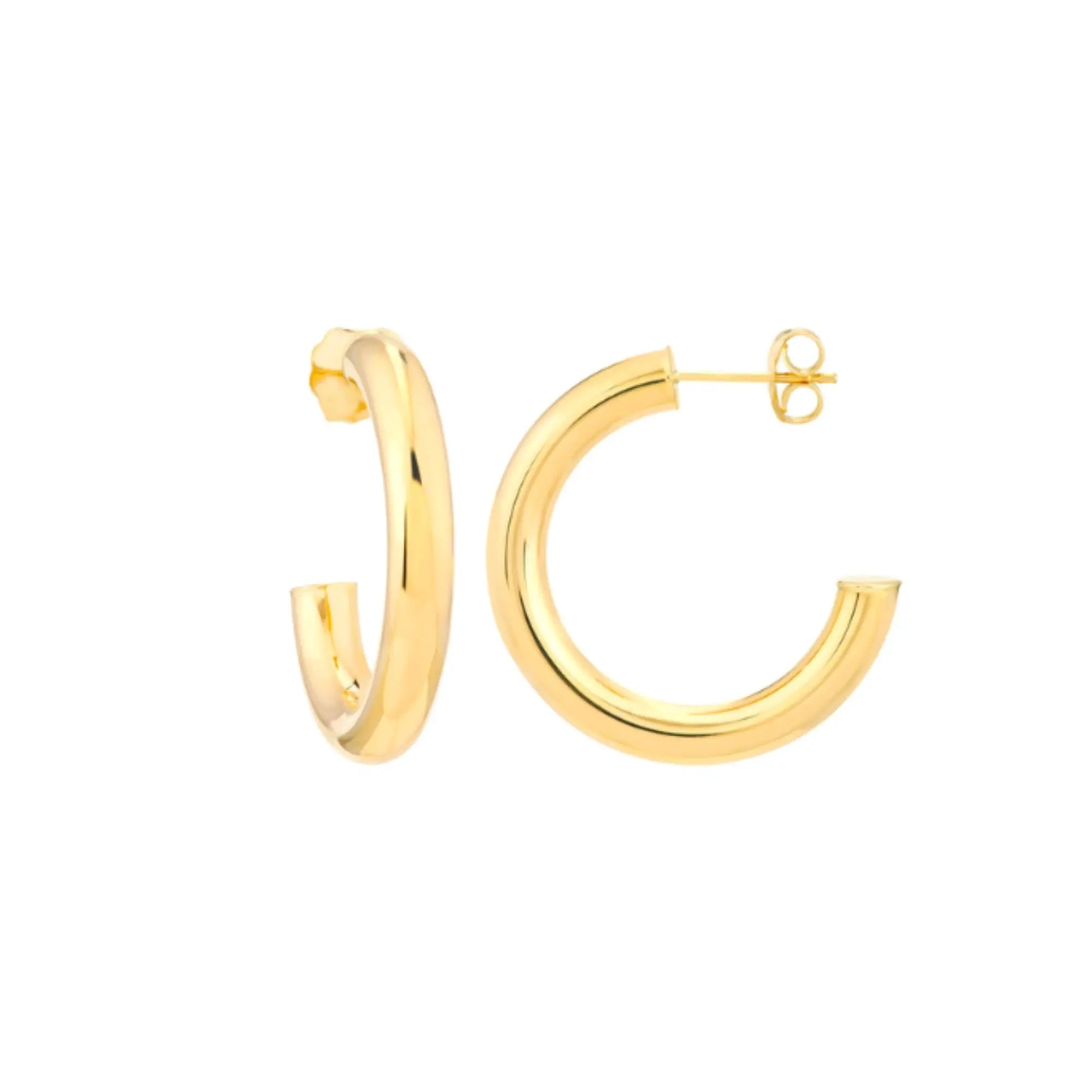 Medium Gold Hoop Earrings-Princess Jewelry Shop