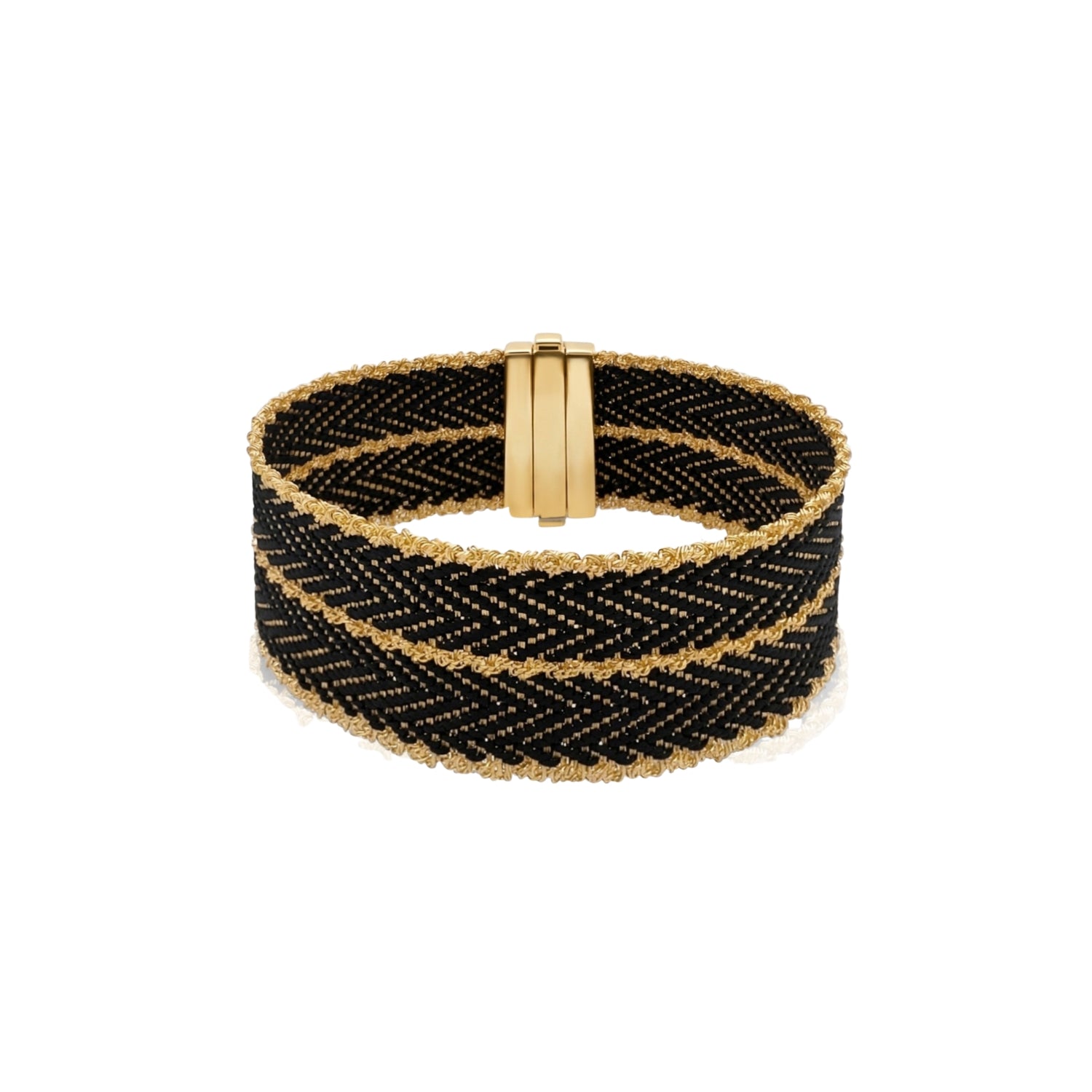 Morocco Silk Bracelet in Yellow Gold-Dipped Silver