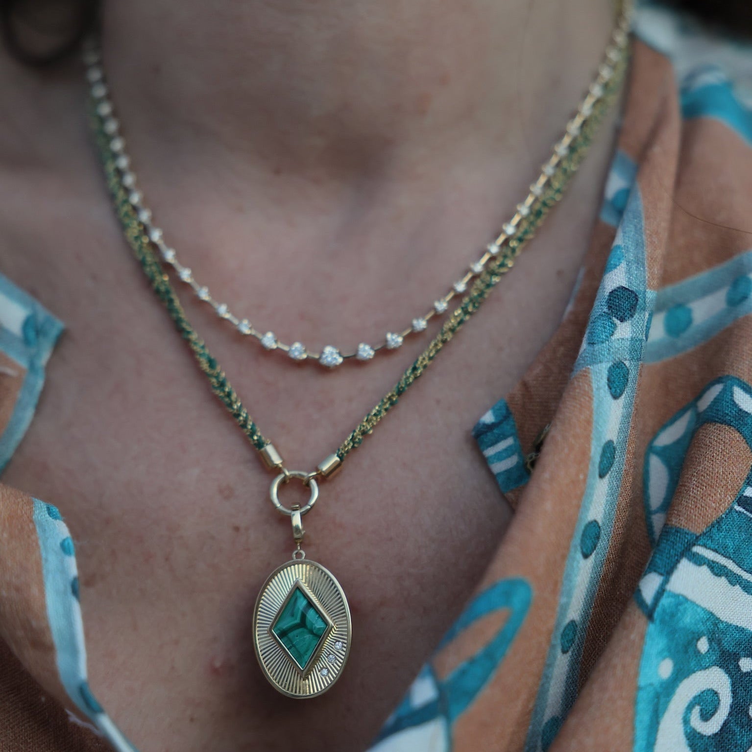 Morocco Silk Necklace with Connector