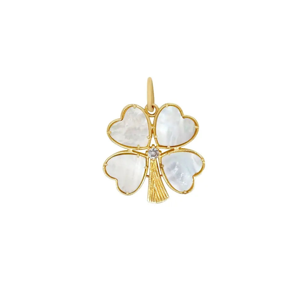 Mother of Pearl Clover Pendant-Princess Jewelry Shop