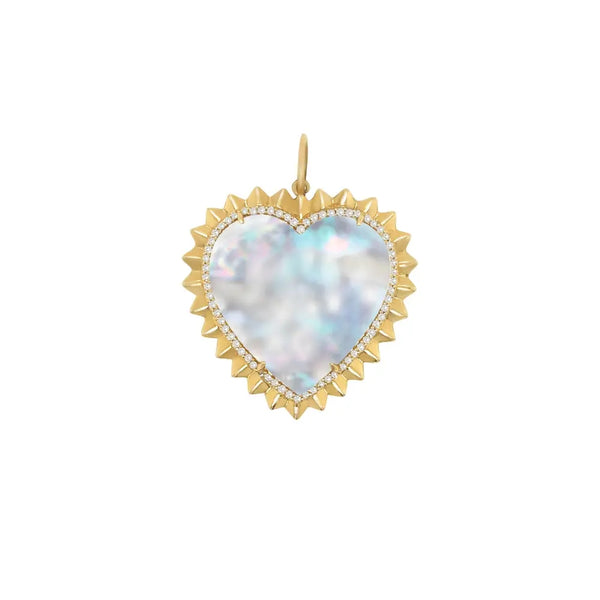 Mother of Pearl Heart Pendant | JJ Jewelry