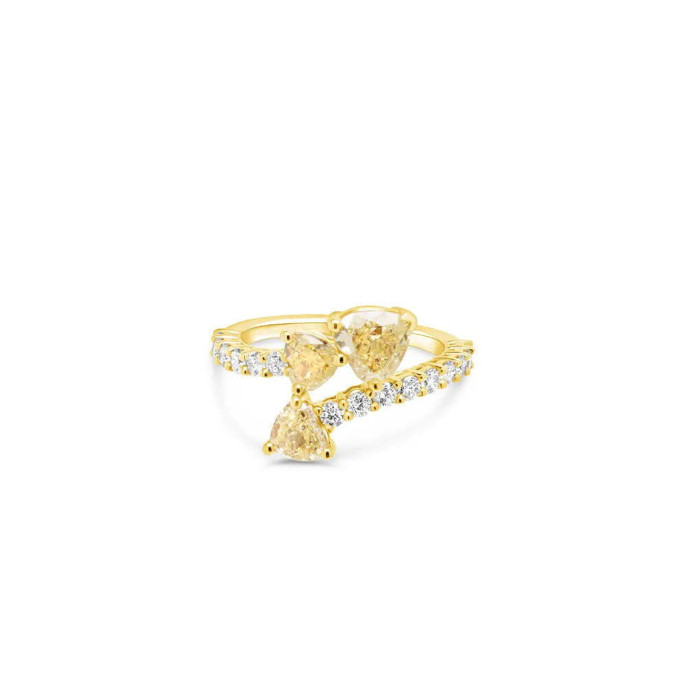 Multi Shape Yellow Diamond Ring Princess Jewelry Shop