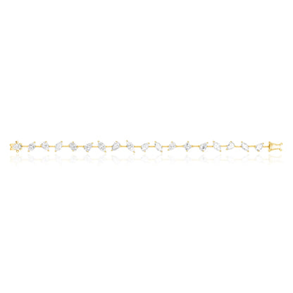Multi Shaped Diamond Bracelet Princess Jewelry Shop