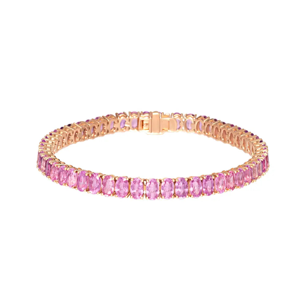 Oval Pink Sapphire Bracelet Princess Jewelry Shop