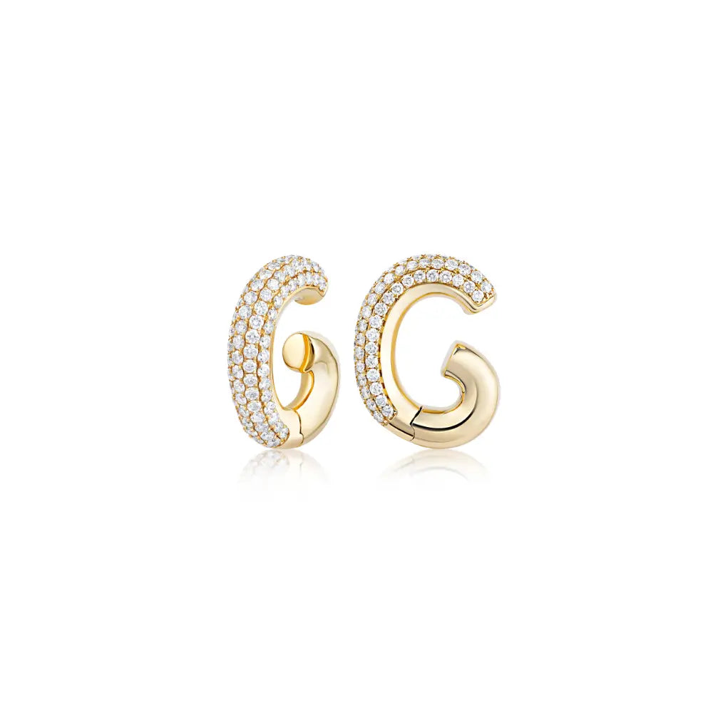 Pave Diamond Ear Cuffs-Princess Jewelry Shop