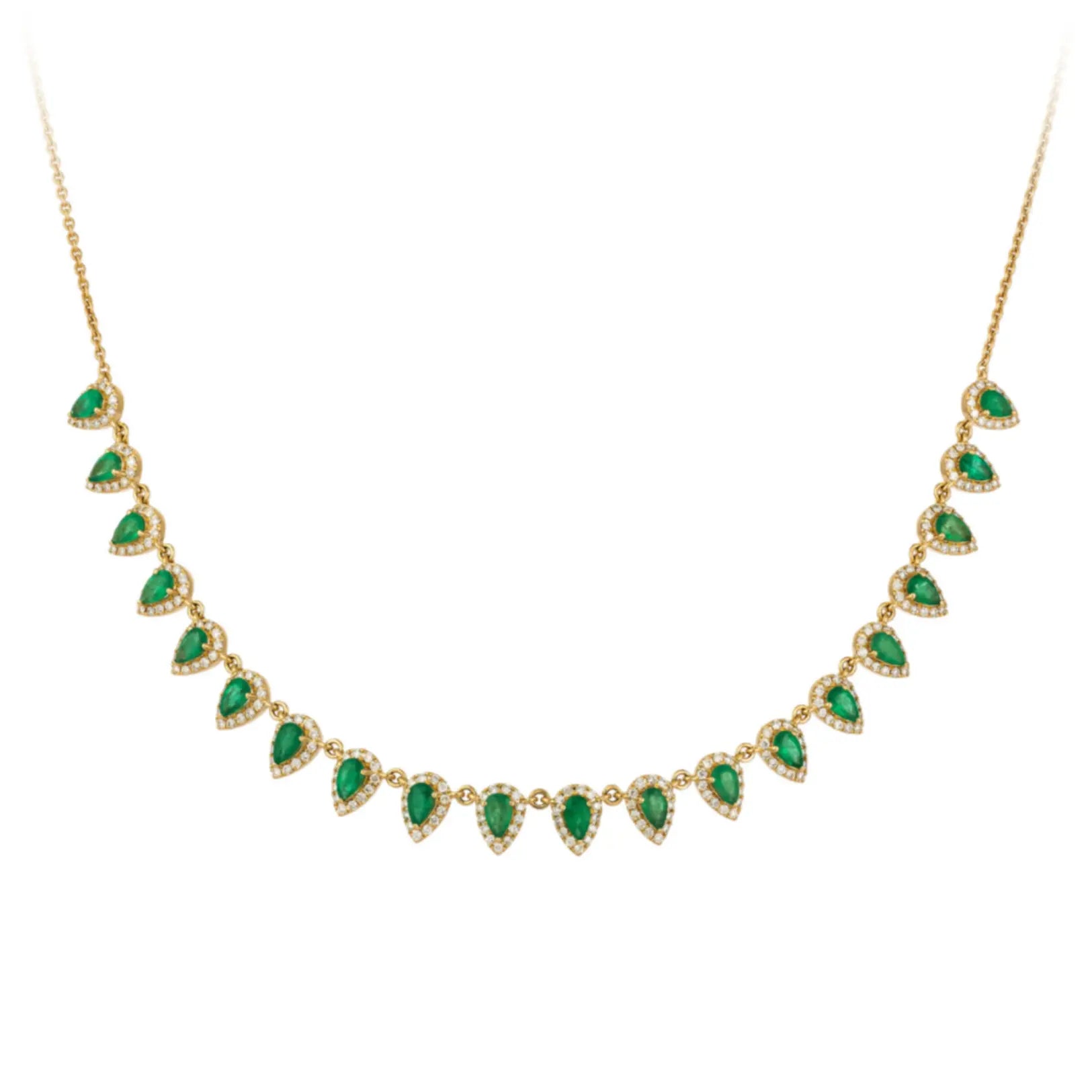 Pear Shaped Emerald Necklace Princess Jewelry Shop