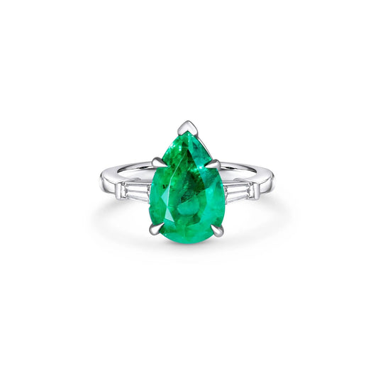 Pear-Shaped Emerald Ring Princess Jewelry Shop