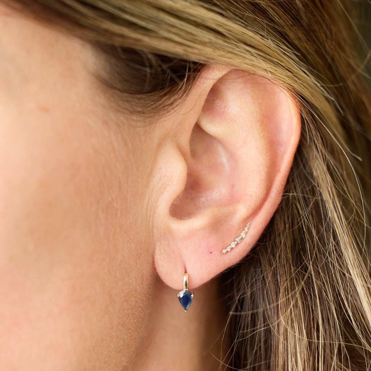 Pear-Shaped Gemstone Drop Earrings in 18K Yellow Gold