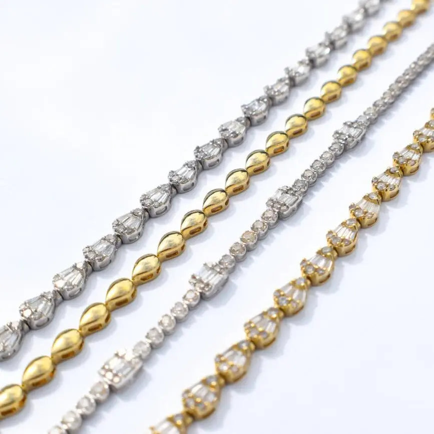 Pear Yellow Gold Bracelet-Princess Jewelry Shop