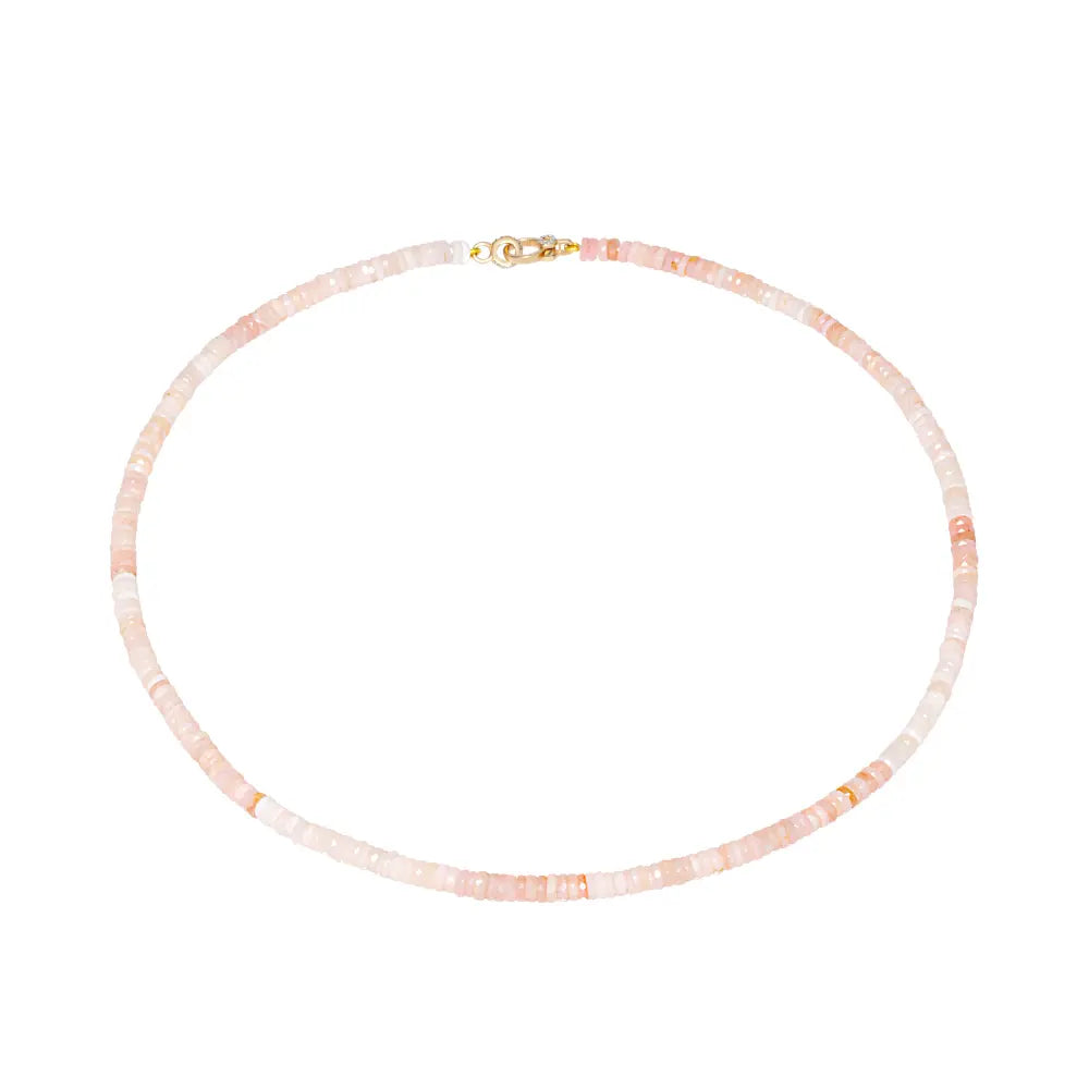 Pink Quartz Disk Chain Princess Jewelry Shop