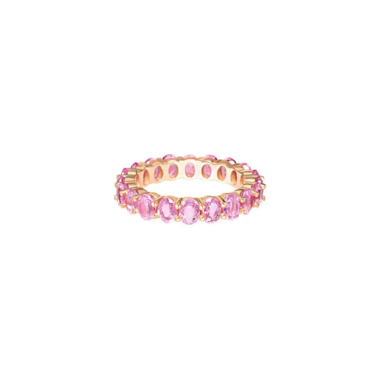 Pink Sapphire Oval Eternity Band Princess Jewelry Shop