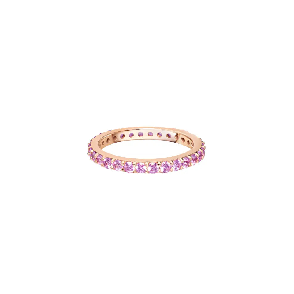 Pink Sapphire Pave Stack Band Princess Jewelry Shop
