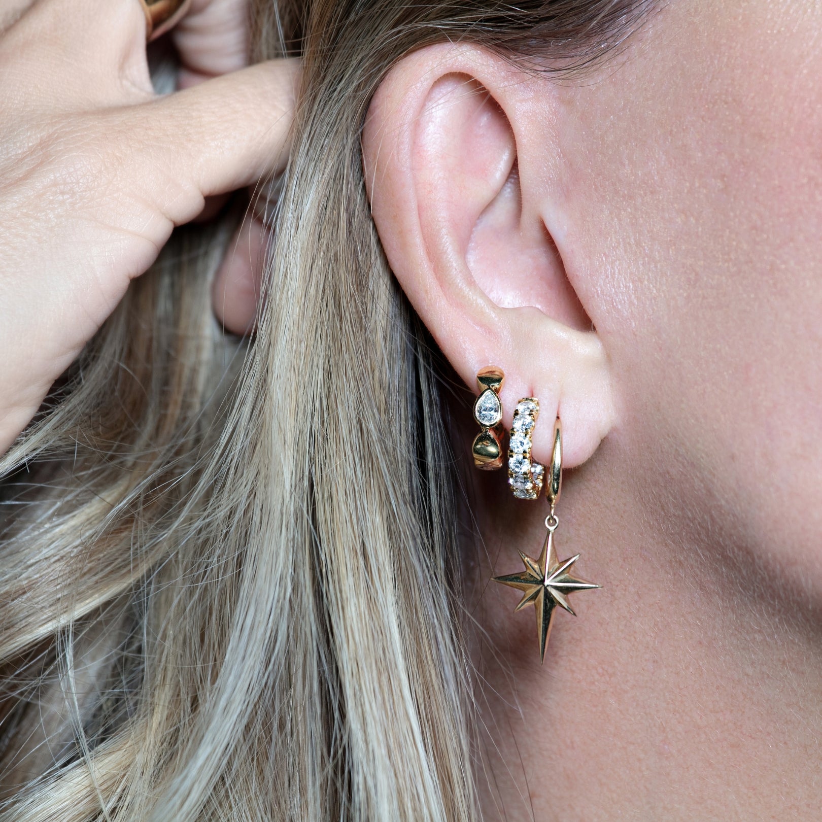 North Star Gold Earrings