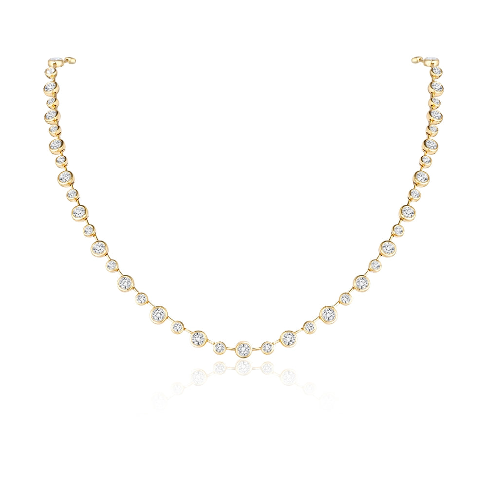 Diamond Bezel-Set Necklace